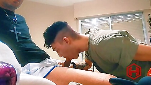 Sexy chick fucking and taking facial cumshot